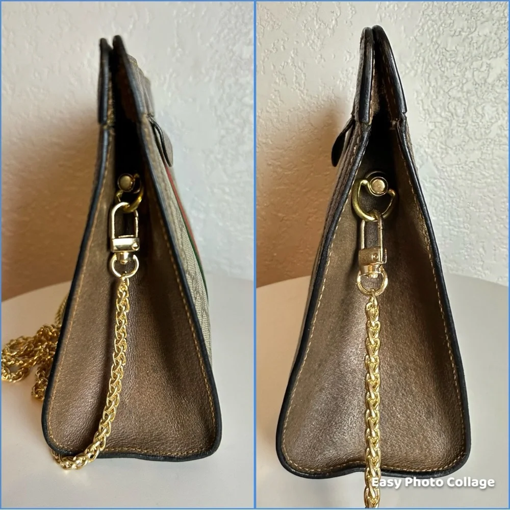 👜GUCCI GG PVC Leather Sherry Line Crossbody Bag - Picture 8 of 14